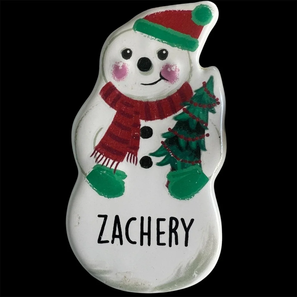 ZACHERY Ganz Personalized Name Snowman Christmas 3.5